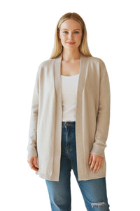 Women’s Plus Long Sleeve Open Front Knit Cardigan