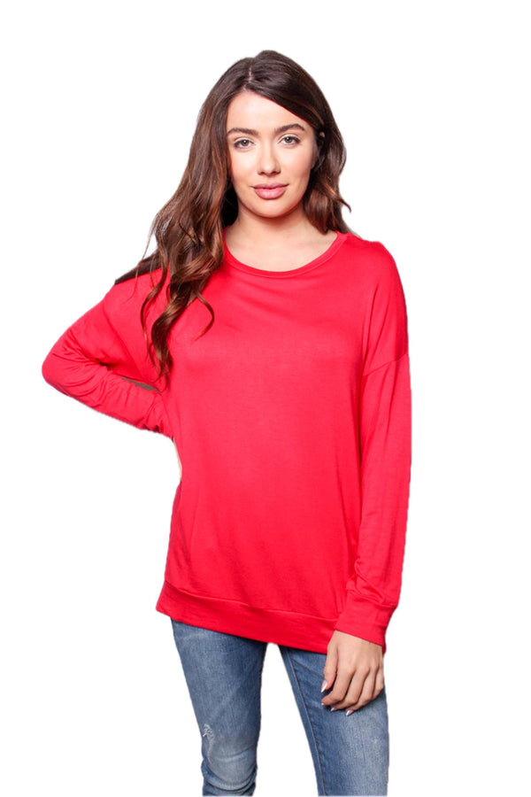 Women's Long Sleeve Light Weight French Terry Top