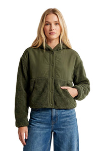 Women's Button Down Sherpa Fleece Jacket