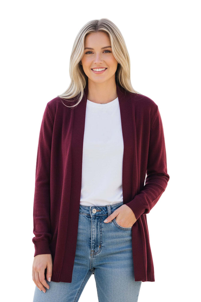Women’s Long Sleeve Open Front Knit Cardigan