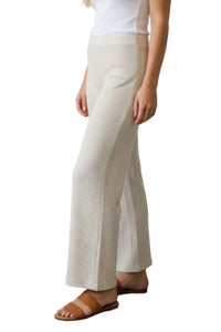 Women's High Waisted Waffle Wide Leg Pants
