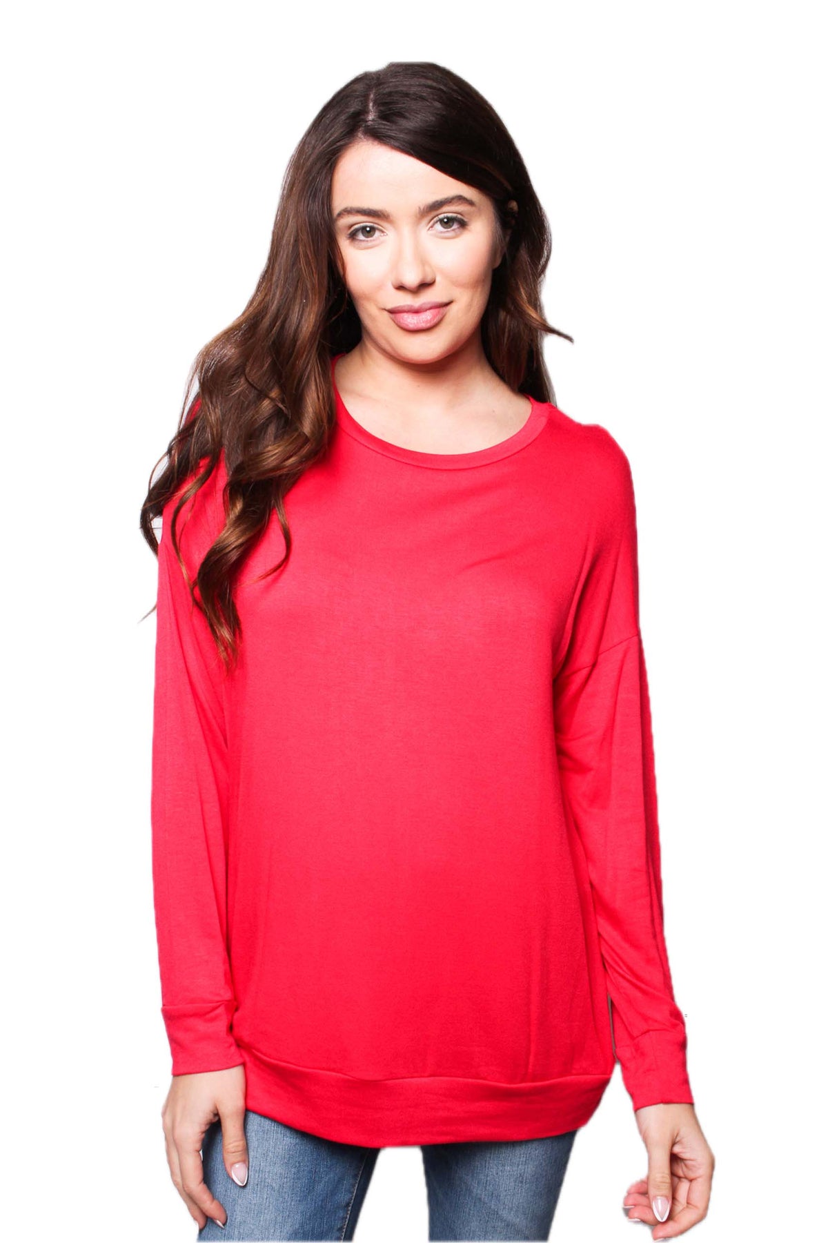 Women's Long Sleeve Light Weight French Terry Top