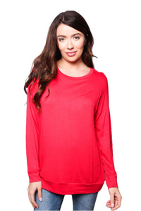 Women's Long Sleeve Light Weight French Terry Top