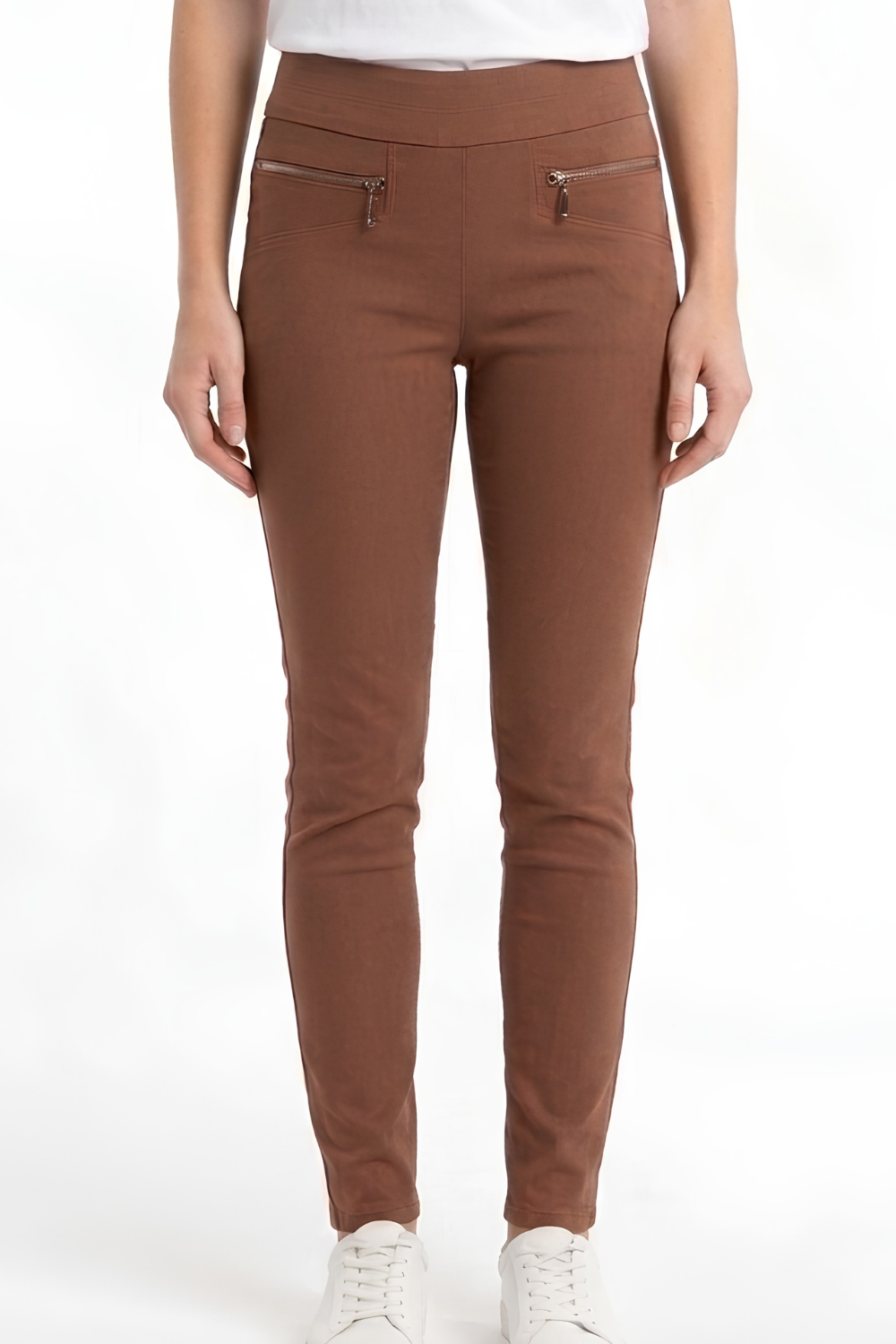 Women's Solid Zip Pocket Pants
