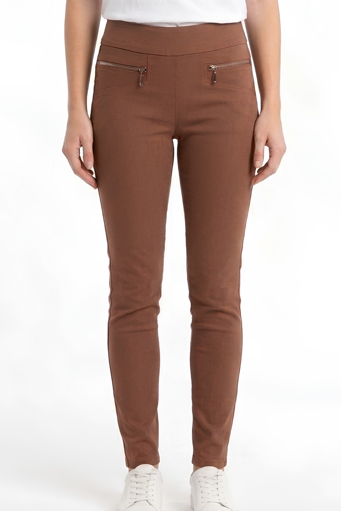Women's Solid Zip Pocket Pants