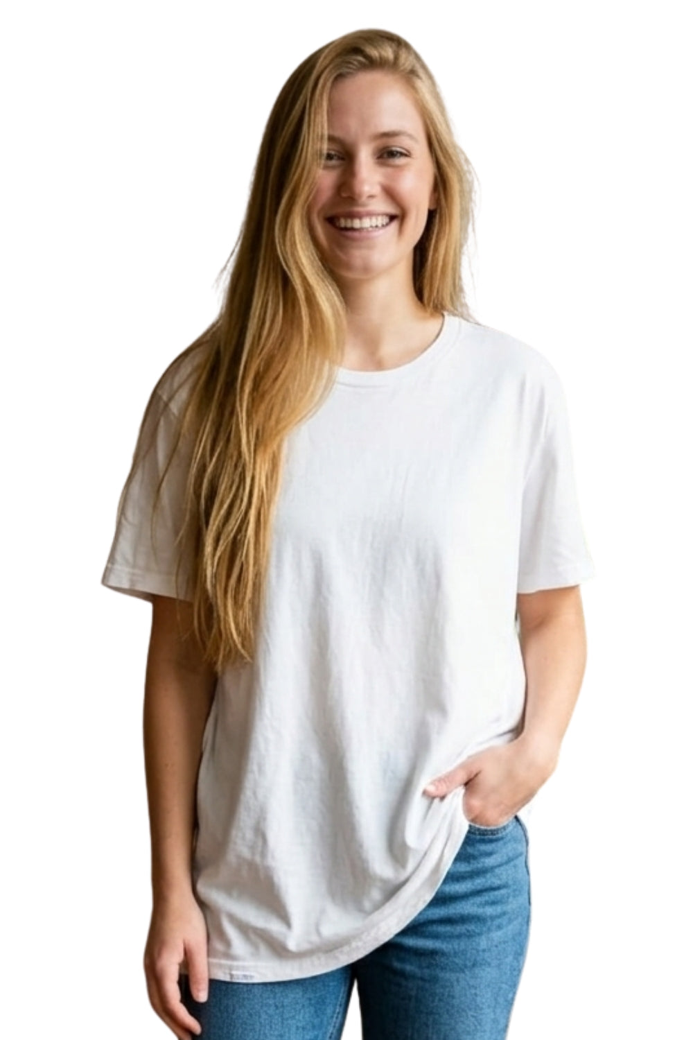 Women's Short Sleeved Round Neck Cotton Top