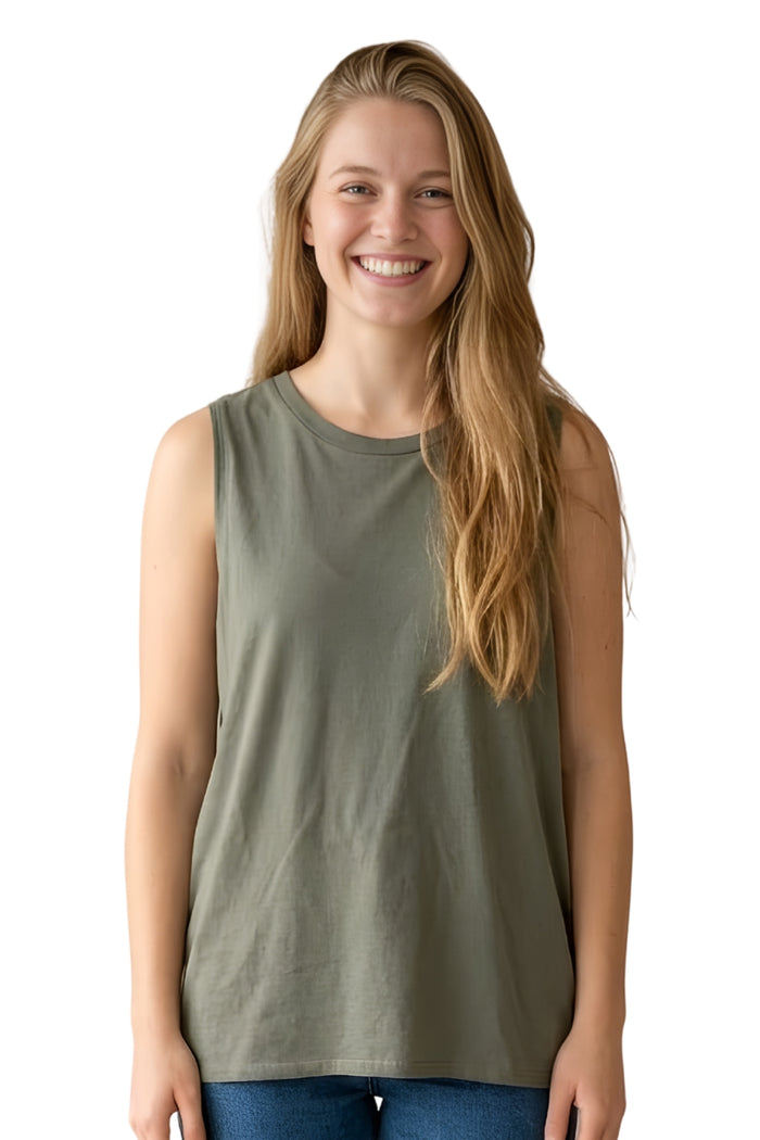 Women's Sleeveless Round Neck Tank Top