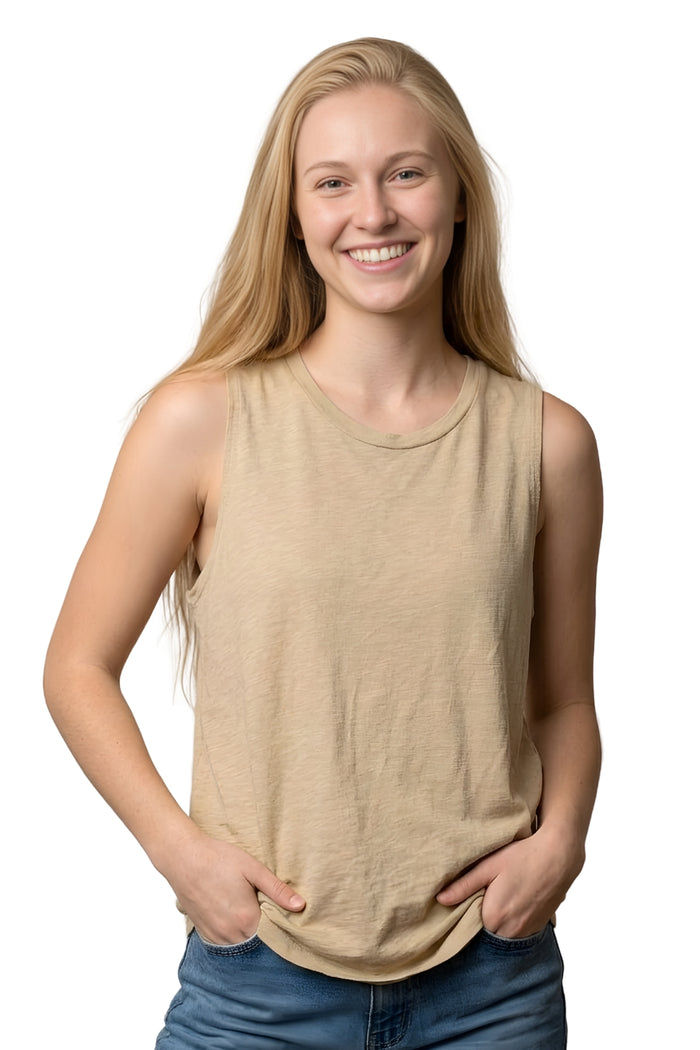 Women's Sleeveless Round Neck Tank Top