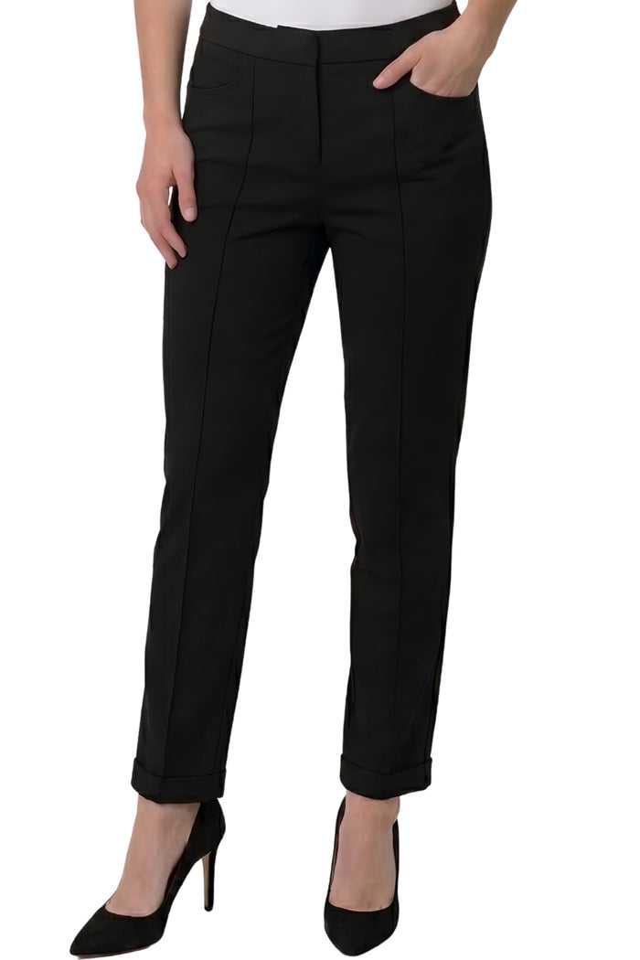 Women's Solid Ruched Straight Cut Pants