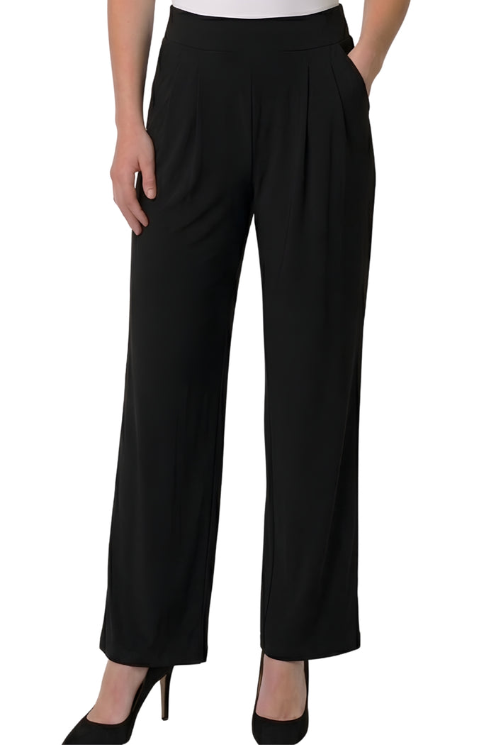 Women's High Waisted Solid Ruched Straight Leg Pants
