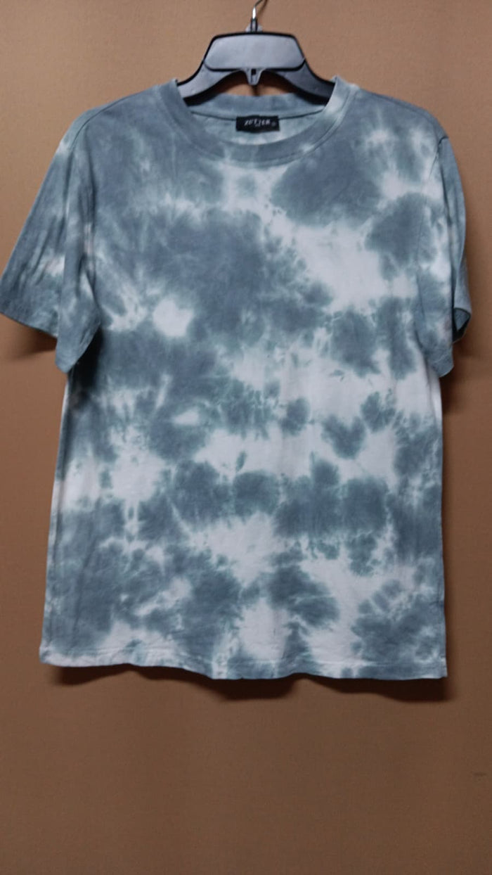 Women's Short Sleeved Round Neck Tie-Dye Top