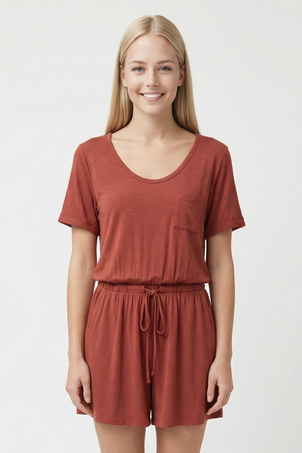 Women's Short Sleeves Ruched Dress