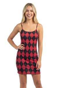 Women's Sleeveless Printed Cami Mini Dress