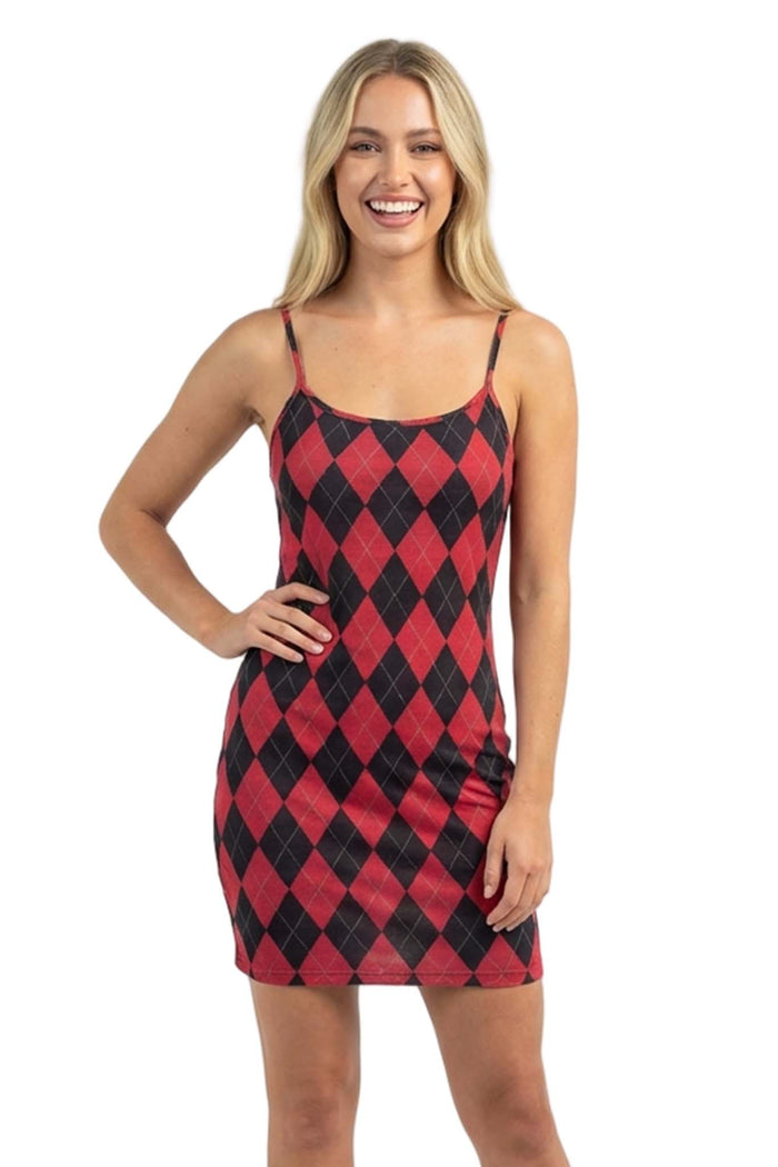 Women's Sleeveless Printed Cami Mini Dress