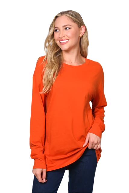 Women's Long Sleeve Round Neck Solid Sweater
