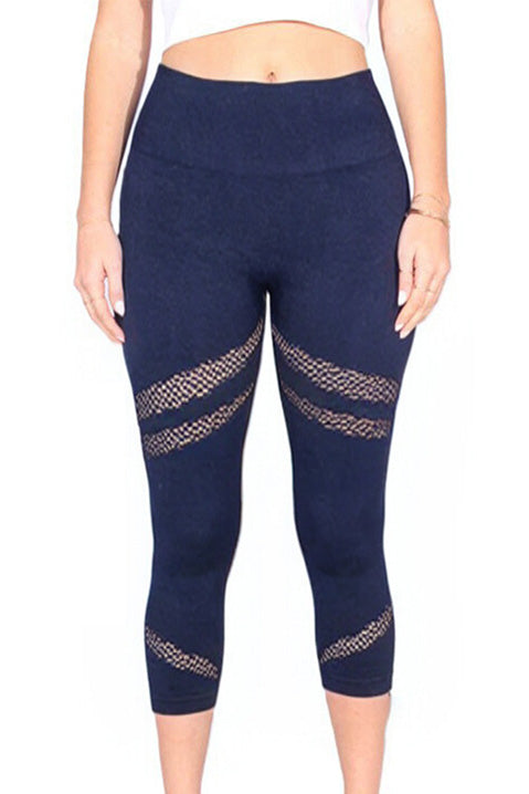 Women's High Waisted Simple Cutout Activewear Legging
