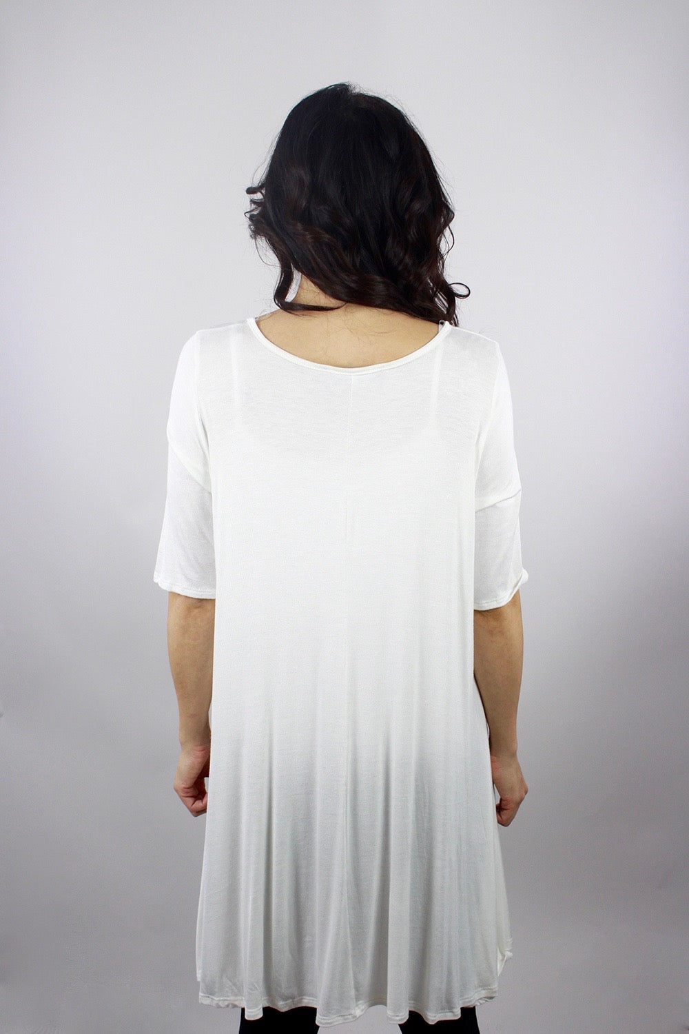 Women's Short Sleeve Flowy Tunic Top