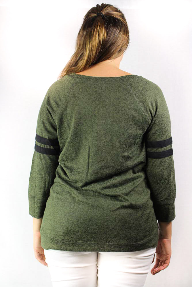 Women's Plus Size 3/4 Sleeve Light Weight Knit Top