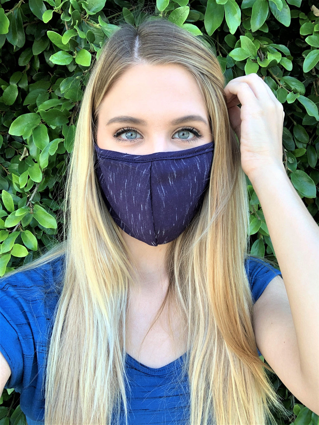 Blue Print Comfortable Double Layer Face Mask