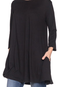 Women's Flawless Pocket Tunic - Black