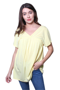 Women's V-Neck Baby Doll Top