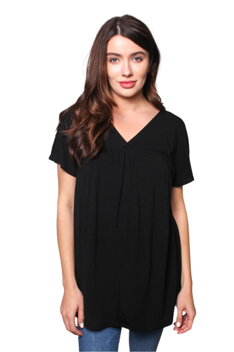 Women's V-Neck Baby Doll Top