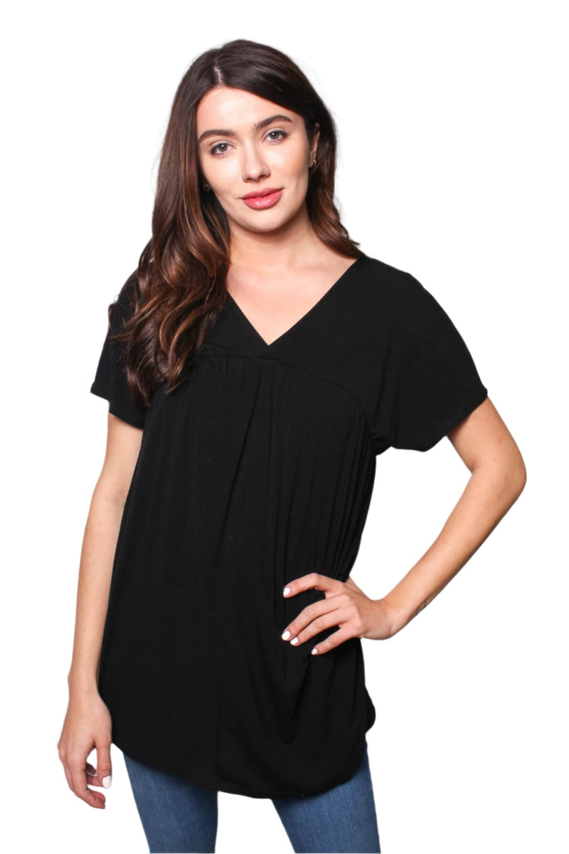 Women's V-Neck Baby Doll Top