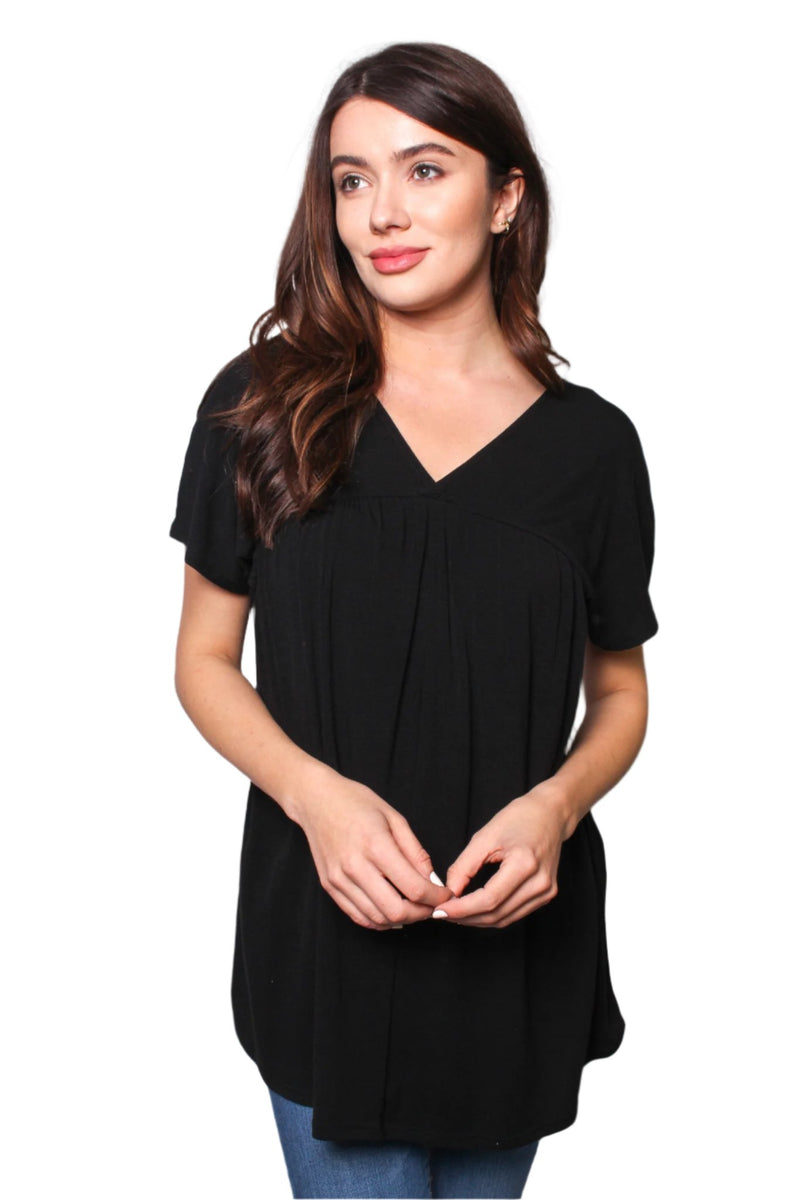 Women's V-Neck Baby Doll Top