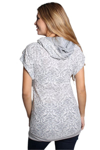 Women's Tribal Hoodie Short Sleeve Sweater