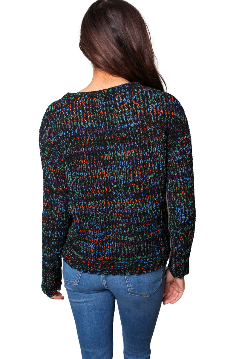 Women's Long Sleeves Wide Neck Knitted Sweater