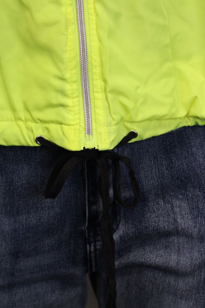 Women's Plus Neon Color Block Hoodie Jacket