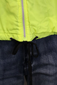 Women's Plus Neon Color Block Hoodie Jacket