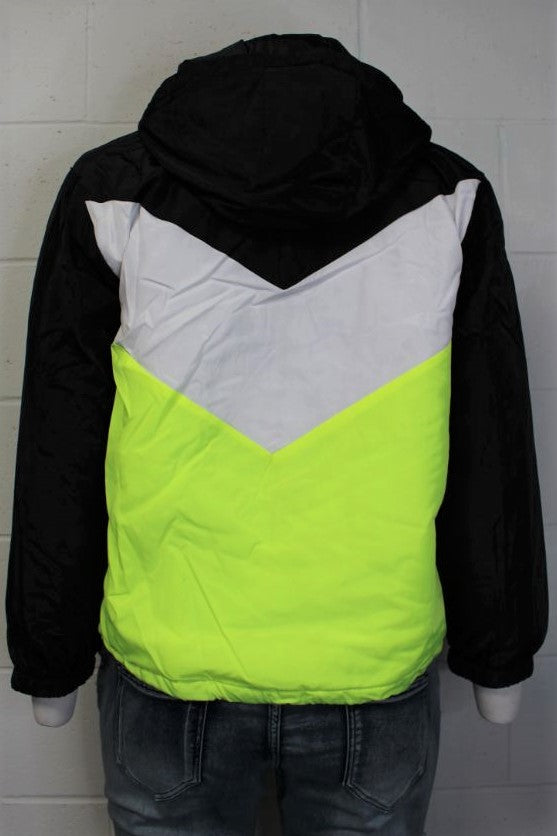 Women's Plus Neon Color Block Hoodie Jacket