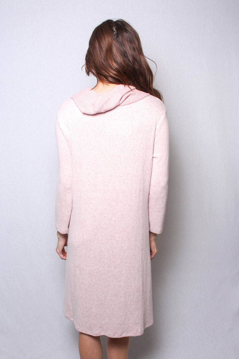 Women's Long Sleeves Cowl Neck Sweater Dress