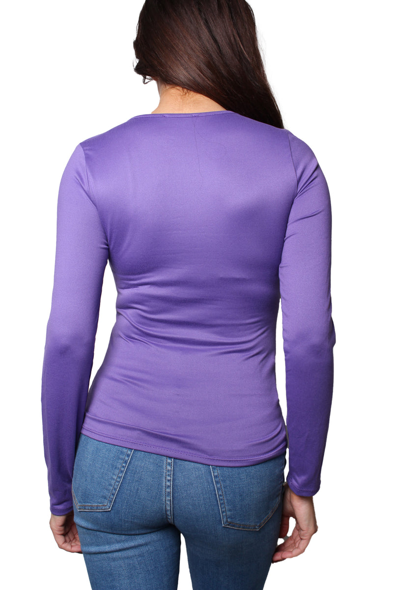 Women's Long Sleeves Round Neck Fitted Top