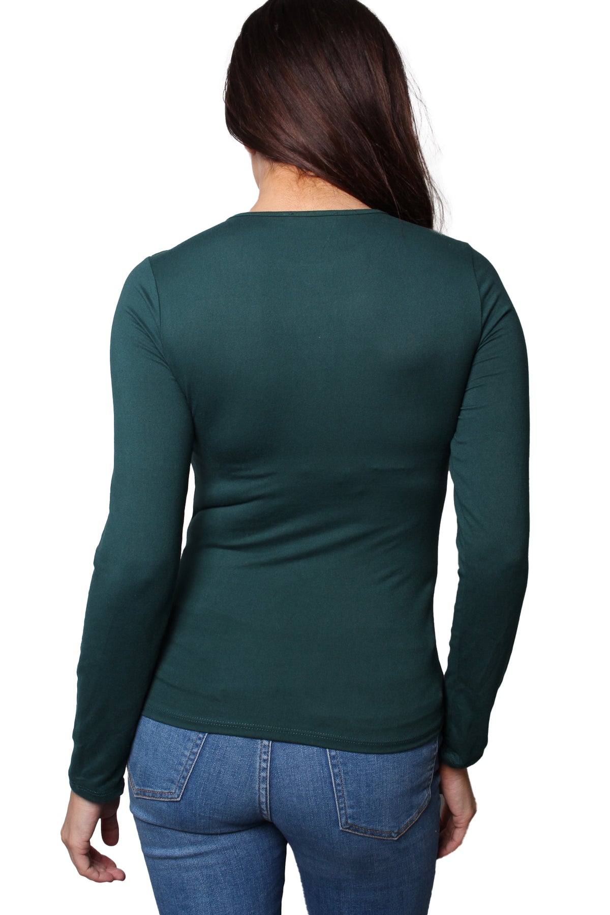 Women's Long Sleeves Round Neck Fitted Top