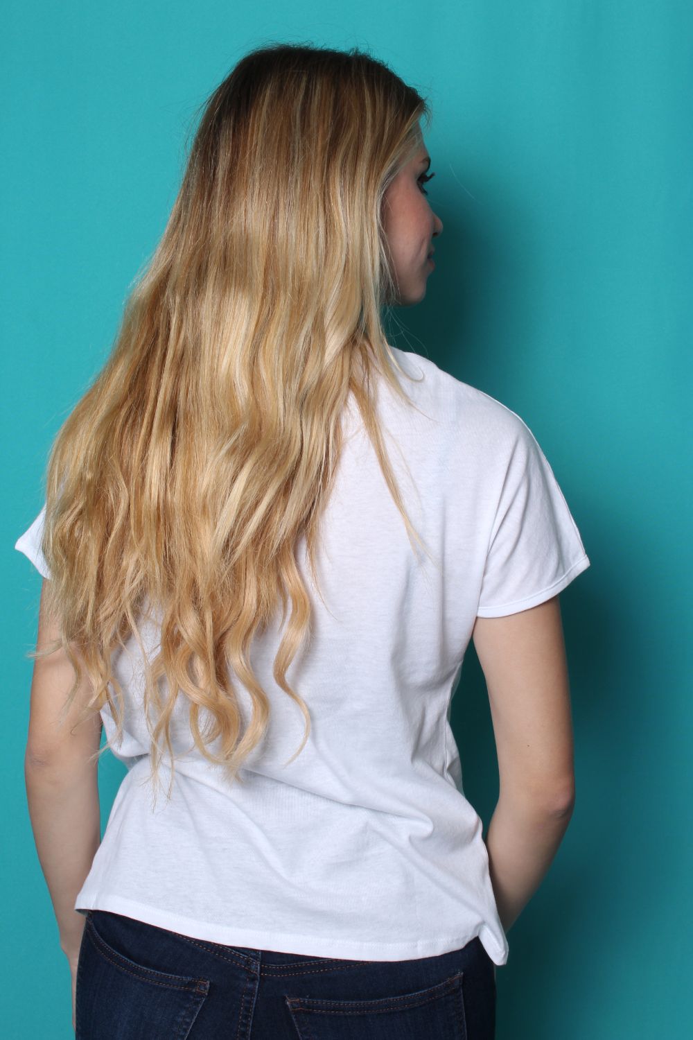 Women's V Neck Top with Criss Cross Sleeve