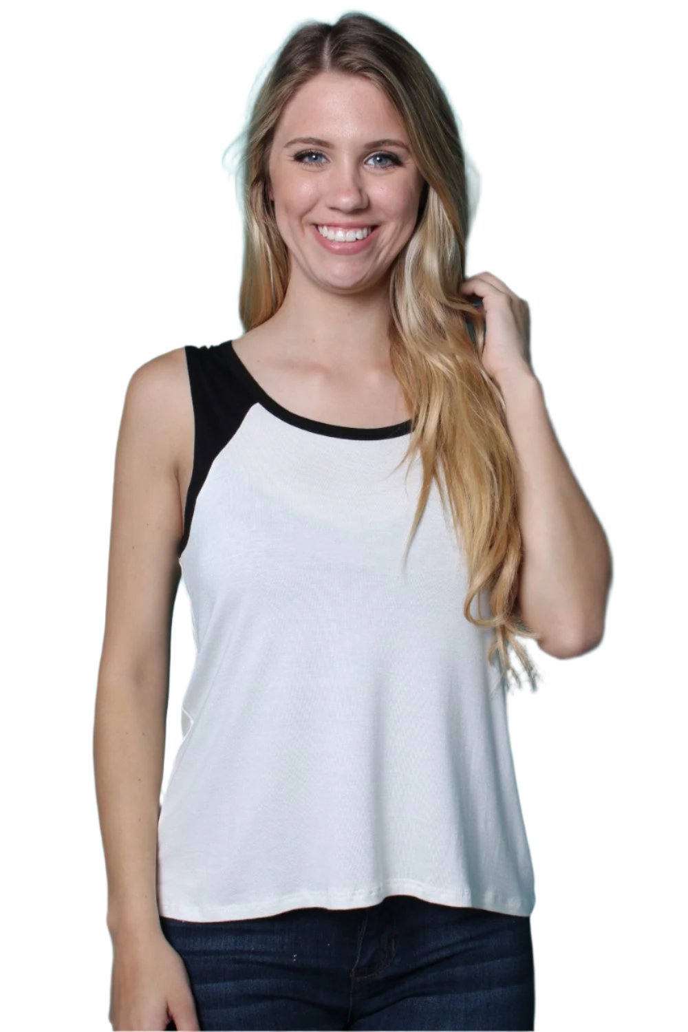 Women's Sleeveless Colorblock Tee