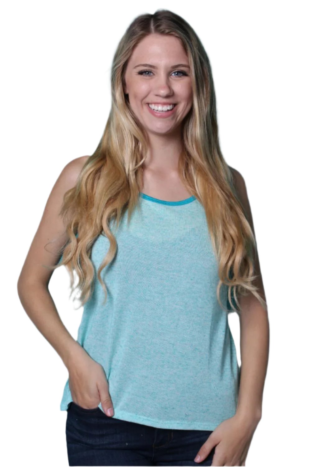 Women's Sleeveless Colorblock Tee