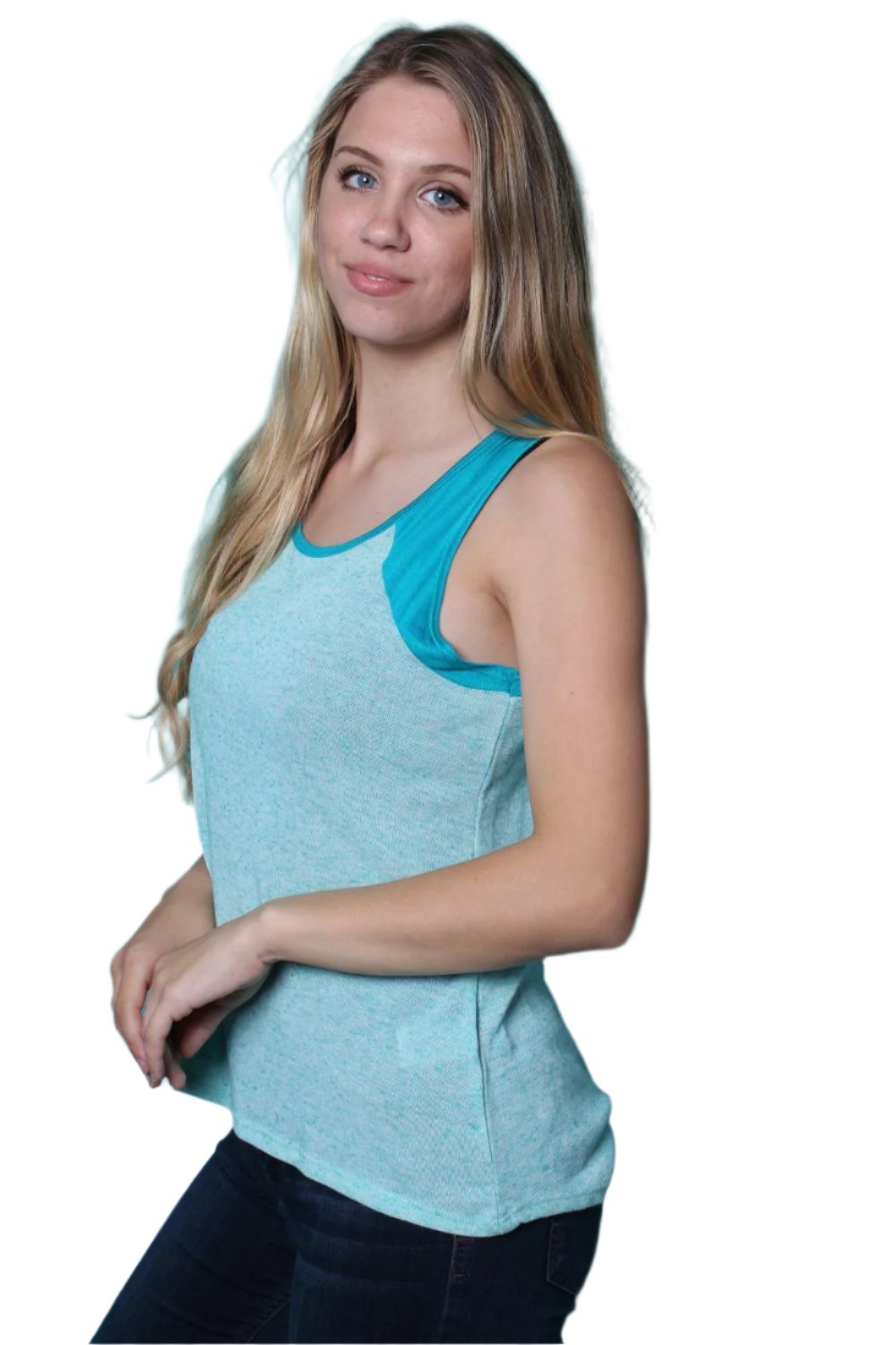 Women's Sleeveless Colorblock Tee