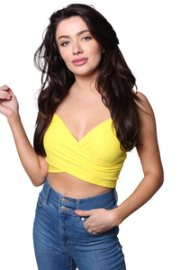 Women's Sleeveless Spaghetti Strap Ribbed Crop Top