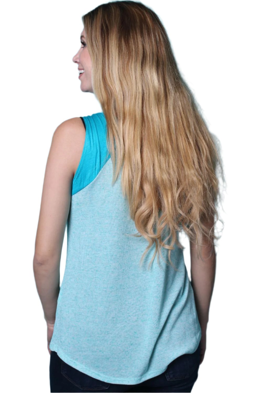 Women's Sleeveless Colorblock Tee