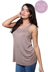 Women's Plus Sleeveless Scoop Neck Tank Top