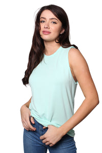 Women's Sleeveless Crew Neck Basic Tank Top
