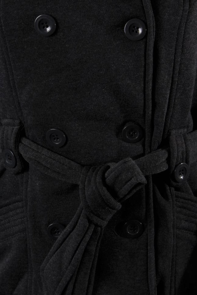 Women's Double Breasted Jacket with Hoodie