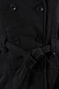 Women's Double Breasted Jacket with Hoodie