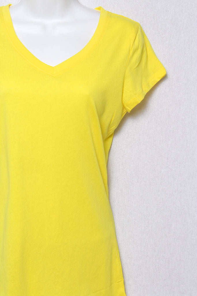 Women's Short Sleeves V Neck Basic Tee