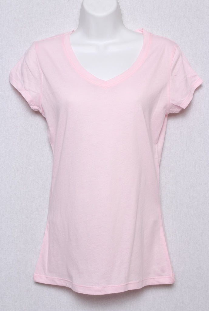 Women's Short Sleeves V Neck Basic Tee