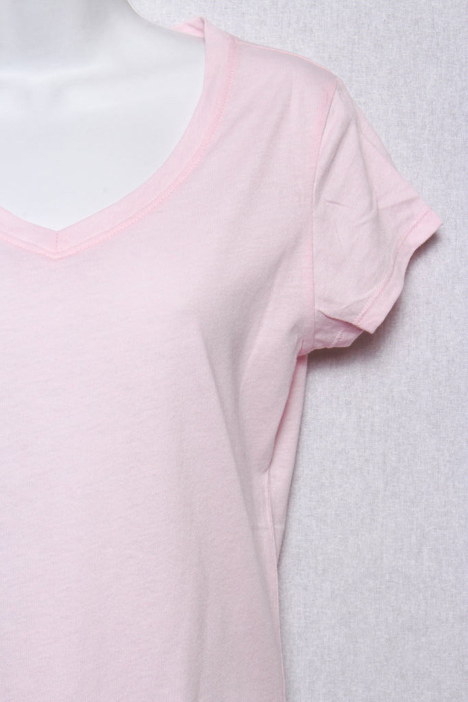 Women's Short Sleeves V Neck Basic Tee