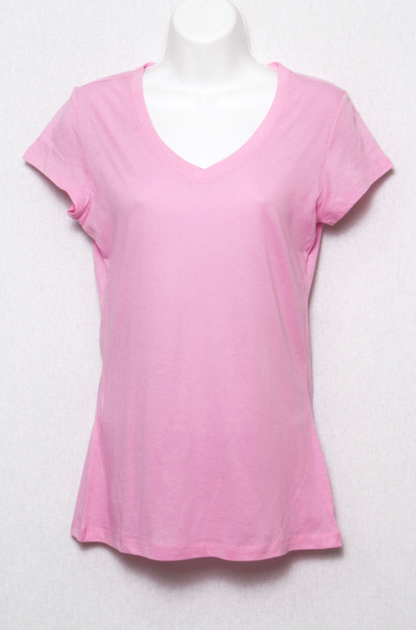 Women's Short Sleeves V Neck Basic Tee